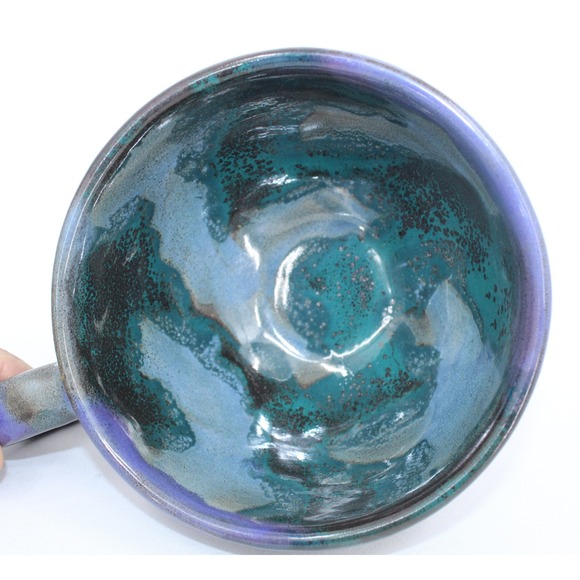 Unique Design by Mara Mexico Ceramic Hand Painted Glaze Art Coffee Tea Cup - Picture 7 of 7